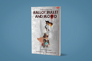 The cover of Shubham Tiwari And Shivam Raghuwanshi's book, Democracy Under Siege: Ballot, Bullet And Blood.