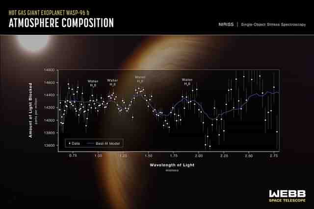 Gas giant planet WASP-96 b's atmosphere composition (