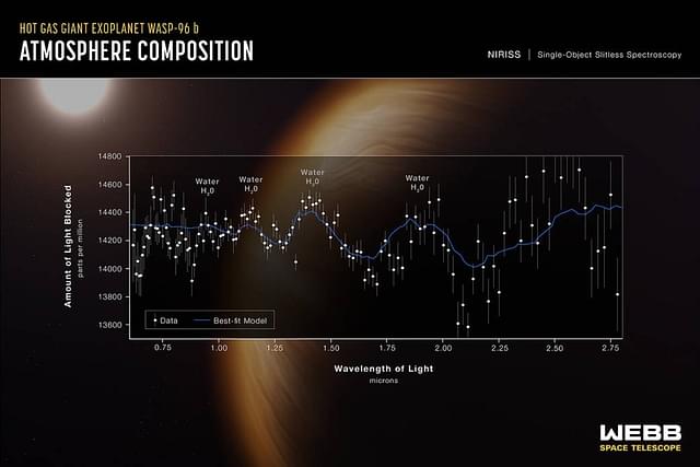 Gas giant planet WASP-96 b's atmosphere composition (