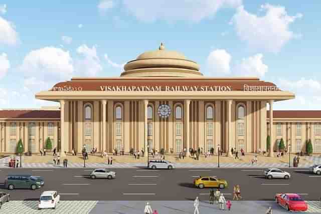 An illustration of Visakhapatnam Railway station after redevelopment (Indian Railways)