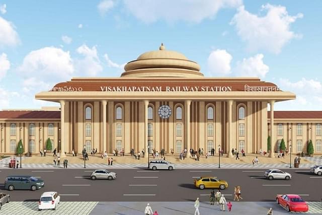 An illustration of Visakhapatnam Railway station after redevelopment (Indian Railways)