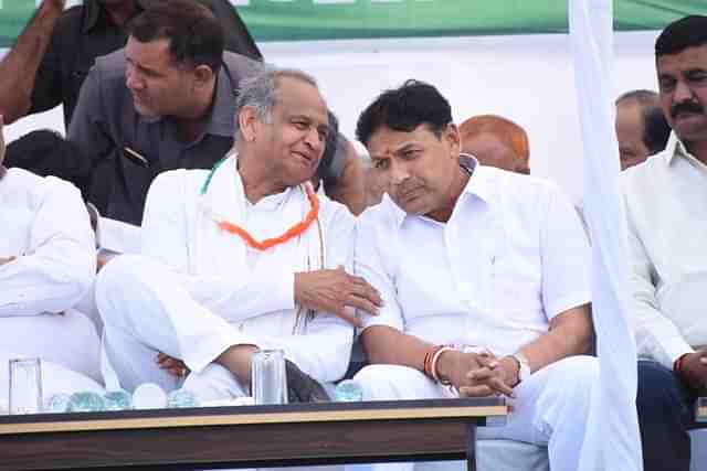 Ashok Gehlot (Left), Pramod Bhaya (Right)