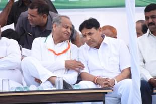 Ashok Gehlot (Left), Pramod Bhaya (Right)
