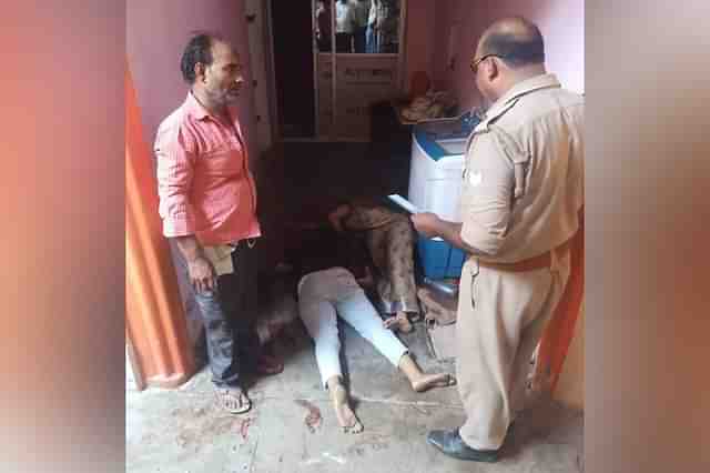 Bodies of Shakuntala and Vijay Lakshmi lying on the floor on 28 June