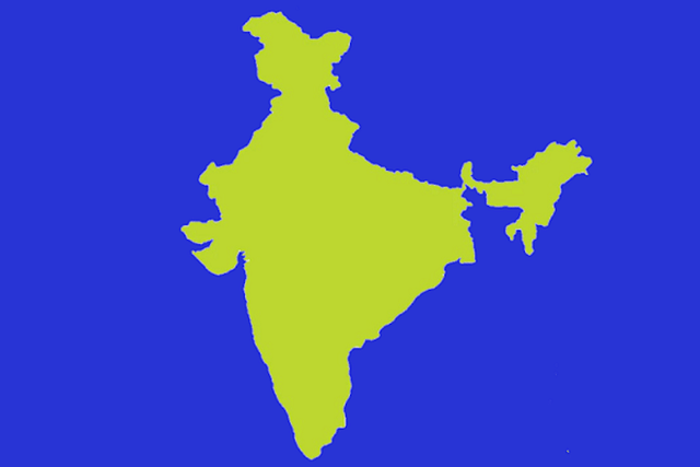 The map of India.