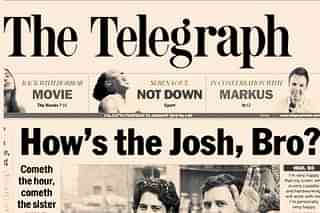 One of the front pages of 'The Telegraph' 