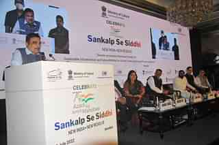 Union Minister Nitin Gadkari speaking at a conference in Mumbai (PIB)