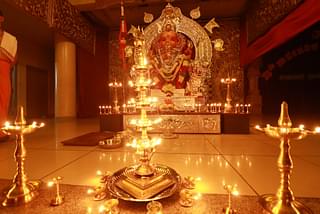 Ganesha glowing in the light of just oil lamps alone. (PC: Manju Neereshwallya
Studio XL)