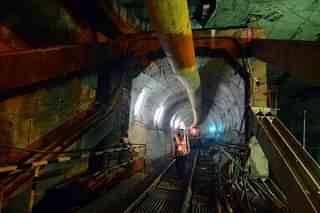 Work on an underground tunnel in progress. (@mycitymychennai/Facebook)