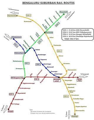 Bengaluru Suburban Rail Routes (K-RIDE)