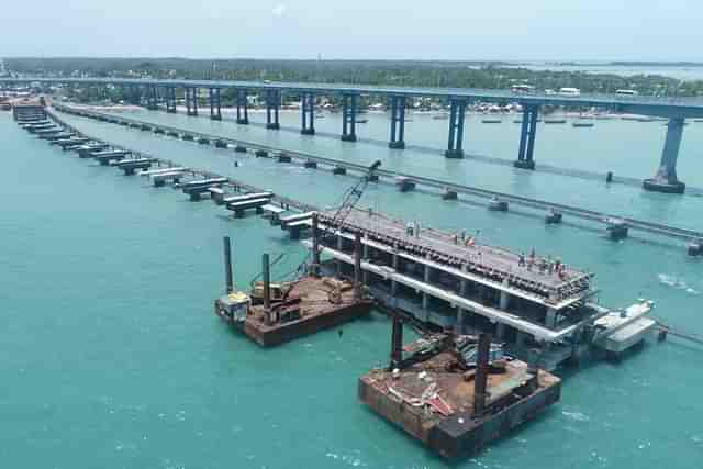 India’s first vertical lift railway sea bridge. 