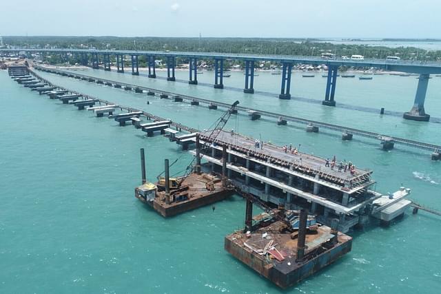 India’s first vertical lift railway sea bridge. 
