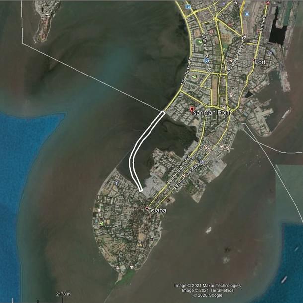 Proposed Sea link Between Nariman Point And Colaba ( Via Twitter)