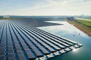 A floating solar project. (Representative image)