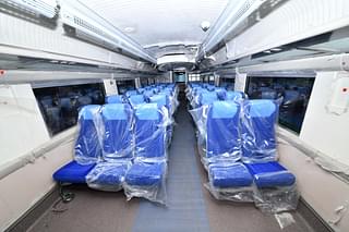 Interior of the latest Vande Bharat train.