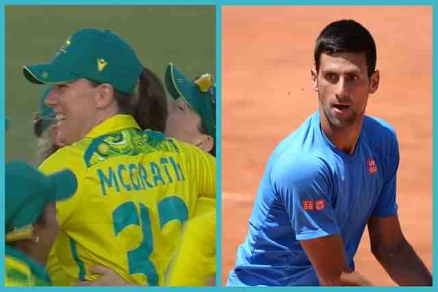 Tahlia McGrath and Novak Djokovic 