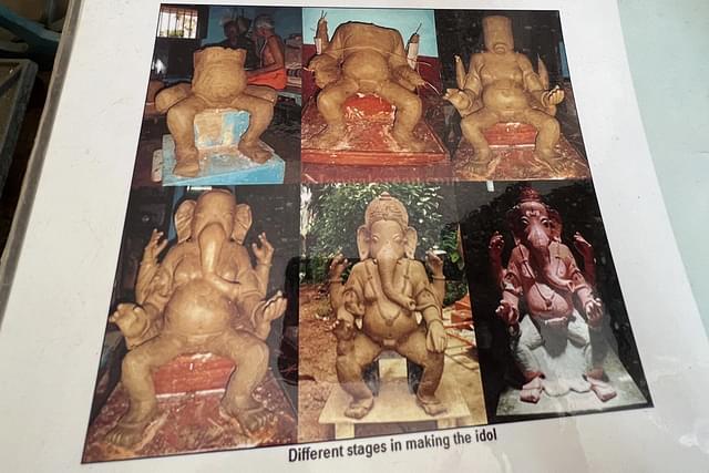 A newspaper article cutting shared by Rao’s that carried the various stages of the making of a Ganesha Idol