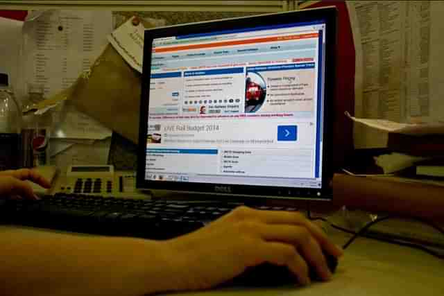 Booking train ticket on IRCTC website. (Sneha Srivastava/Mint via Getty Images)