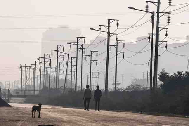 Power distribution lines.