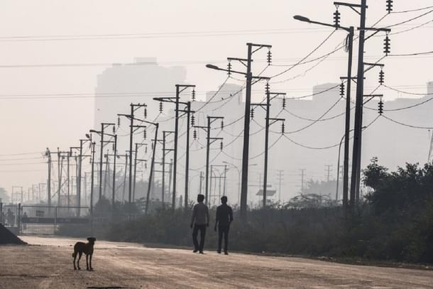 Power distribution lines.
