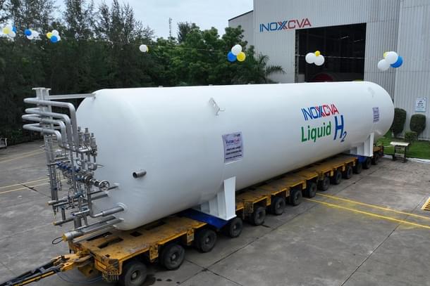 The largest bulk Liquid Hydrogen Storage Tank ever made in India (INOXCVA)