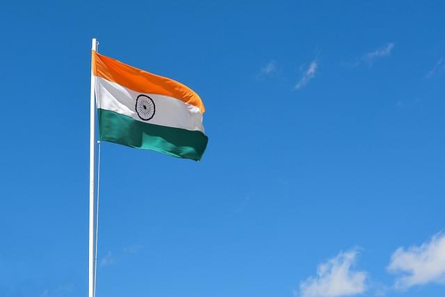 The Indian tricolour flag
