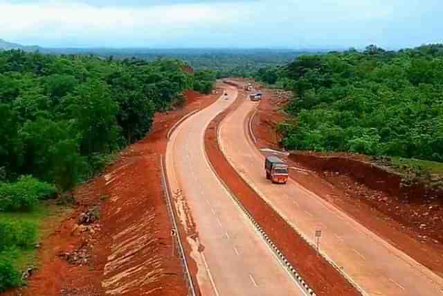 Ongoing work on Mumbai-Goa coastal highway (Pic by @sahil11p/Twitter)