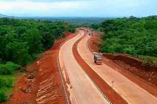 Ongoing work on Mumbai-Goa coastal highway. Representative image. (Picture by @sahil11p/Twitter)