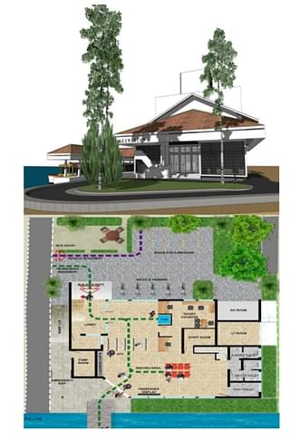 Illustration of Kochi water terminal (KMRL)
