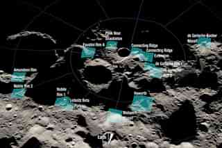 13 candidate lunar landing regions identified by NASA (Pic Via NASA Website)