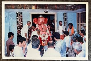 An old pic of Ganesha being brought out of the maker’s home.