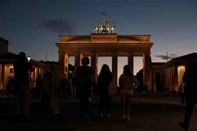 The Brandenburg Gate in Berlin.