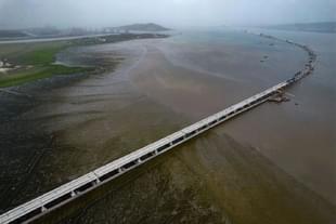 Mumbai Trans Harbour Link Project from Navi Mumbai side (@cbdhage/Twitter)