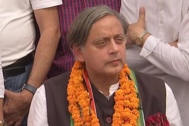 Shashi Tharoor after filing nomination for Congress party's presidential election