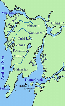 Map showing Mithi River in Mumbai (Wikipedia)