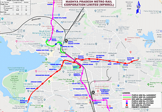 Bhopal Metro Route Map (MPMRCL)