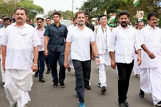 Congress leaders at the yatra. (Picture: Twitter)