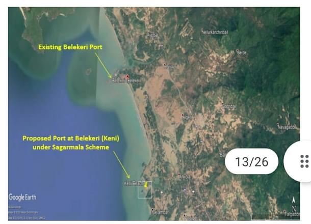 Proposed Keni-Belekeri Greenfield Port location
(Govt of Karnataka)
