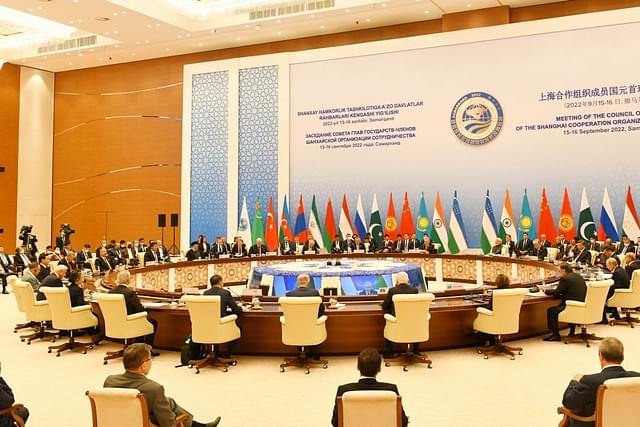 The Shanghai Cooperation Organisation (SCO) summit 2022, held in Uzbekistan. (Image via Twitter).