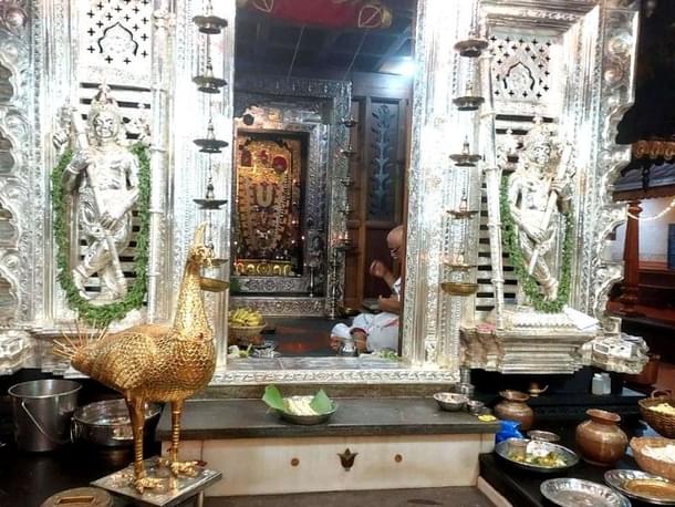 Gold peacock offered to mark 100 years of Sharada Moahotsava