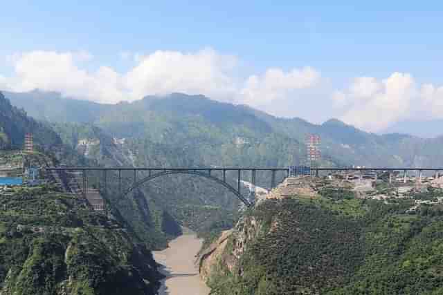 The Chenab bridge.