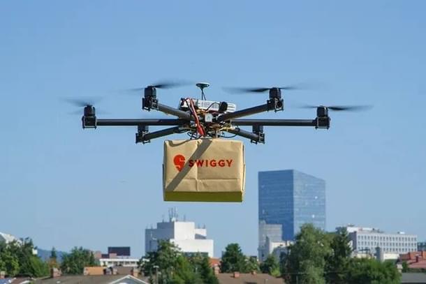 Food delivery players like Swiggy are experimenting with drones.