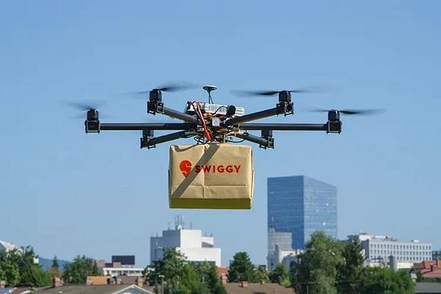 Food delivery players like Swiggy are experimenting with drones.
