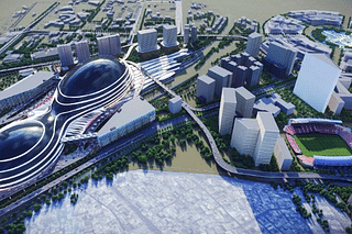 A rendition of the proposed New Delhi Railway Station