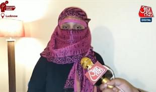 A screenshot of a media interview of the woman