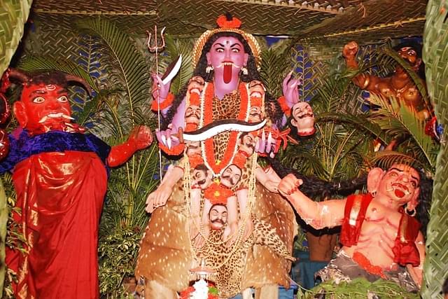 The same idol transformed into Kali