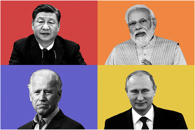 Chinese President Xi Jinping, Indian PM Narendra Modi, US President Joe Biden and Russian President Vladimir Putin