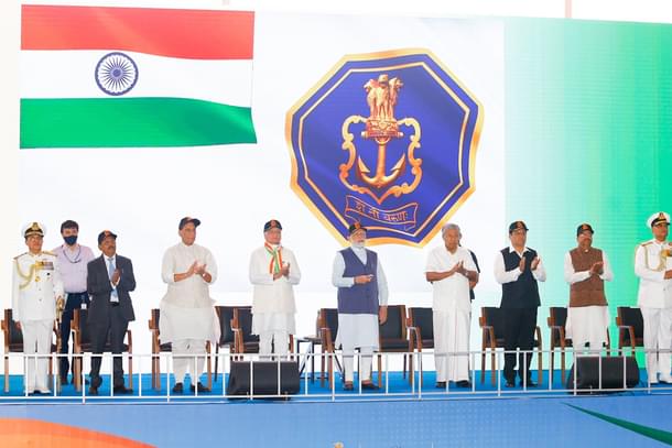 The unveiling of the new ensign