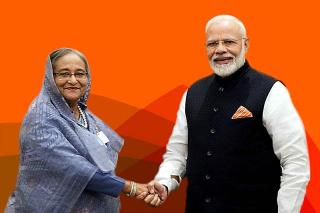 Bangladesh PM Sheikh Hasina With Indian PM Narendra Modi.