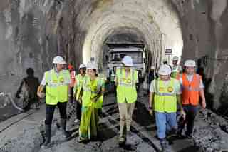 An inspection of tunnel work on Sivok-Rangpo project.